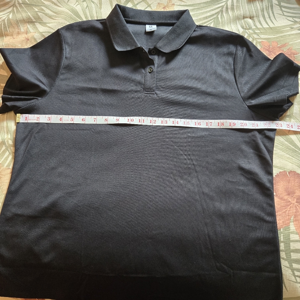 3/$25 Casei Classic Black Polo Shirt Top Short Sleeve XL Relaxed Fit - Picture 6 of 10